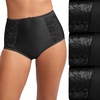 Bali Women’s Underwear Pack, Double Support Stretch Brief Panties, Moisture-wicking Underwear for Women, 3-pack(Black/Black/Black)