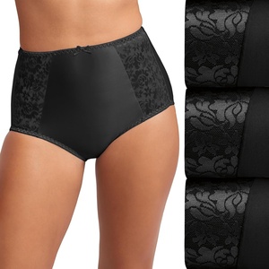 Bali Women’s Underwear Pack, Double Support Stretch Brief Panties, Moisture-wicking Underwear for Women, 3-pack(Black/Black/Black)
