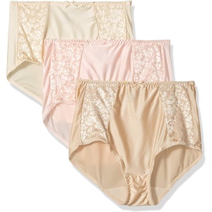 Bali womens Double Support Stretch Brief Pack, 3-pack, Moisture-wicking Underwear for Women(Soft Taupe/Light Beige/Blushing Pink)